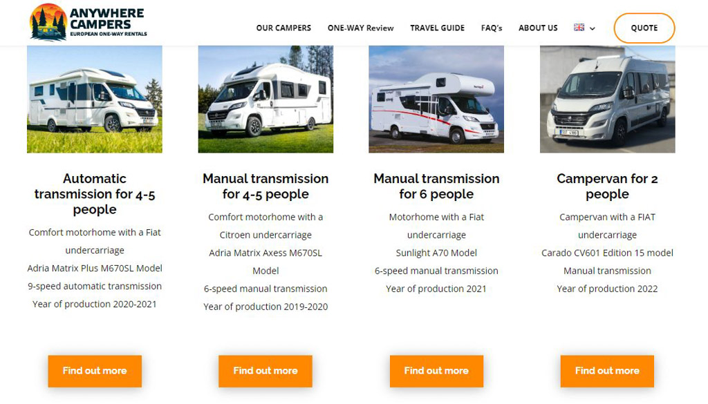 10 Best Campervan & Motorhome Rentals in Europe